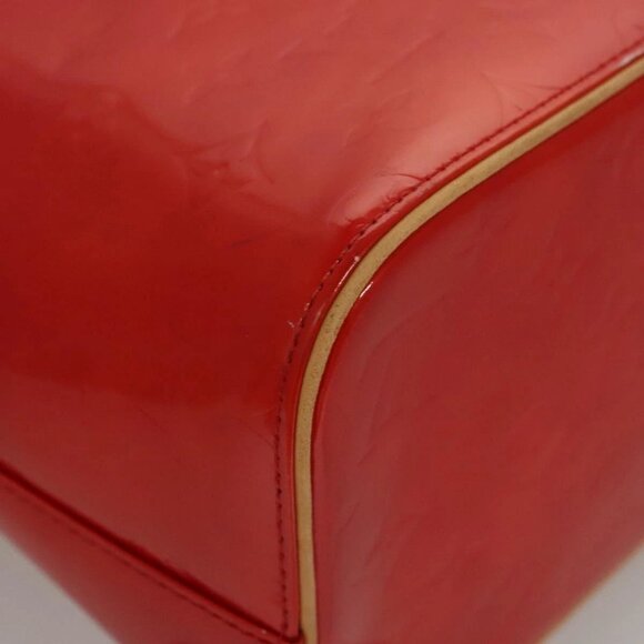 LOUIS VUITTON Monogram Vernis Houston Hand Bag Red M91092 LV Auth 117572 - Picture 3 of 16